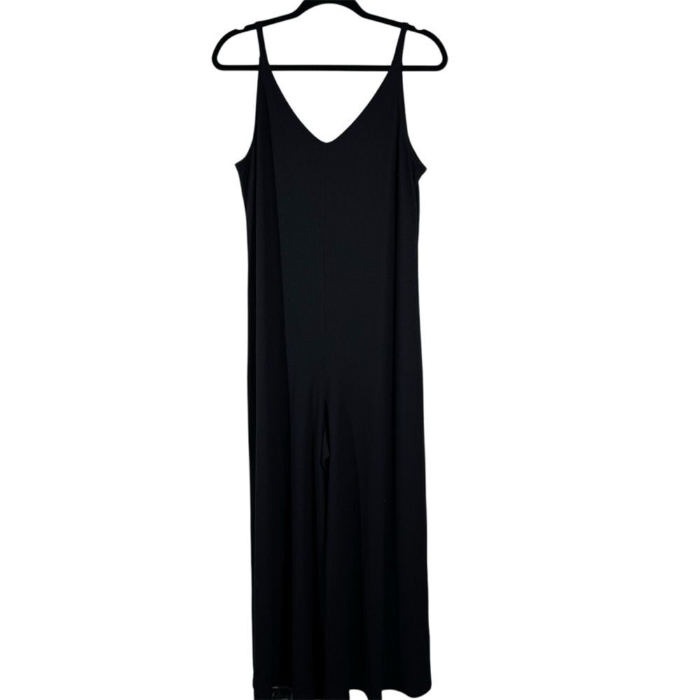 Athleta Wind Down Sleep V Neck Romper Black Loungewear Comfy Women’s Size Medium
